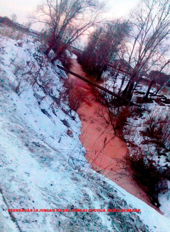 Perubahan Sejumlah Warna Sungai Di Rusia Menjadi Merah